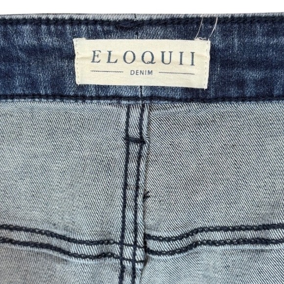 ELOQUII Denim Jean Bundle, High Rise Skinny /Distressed Cropped Plus Size 24L/24 - Picture 8 of 16